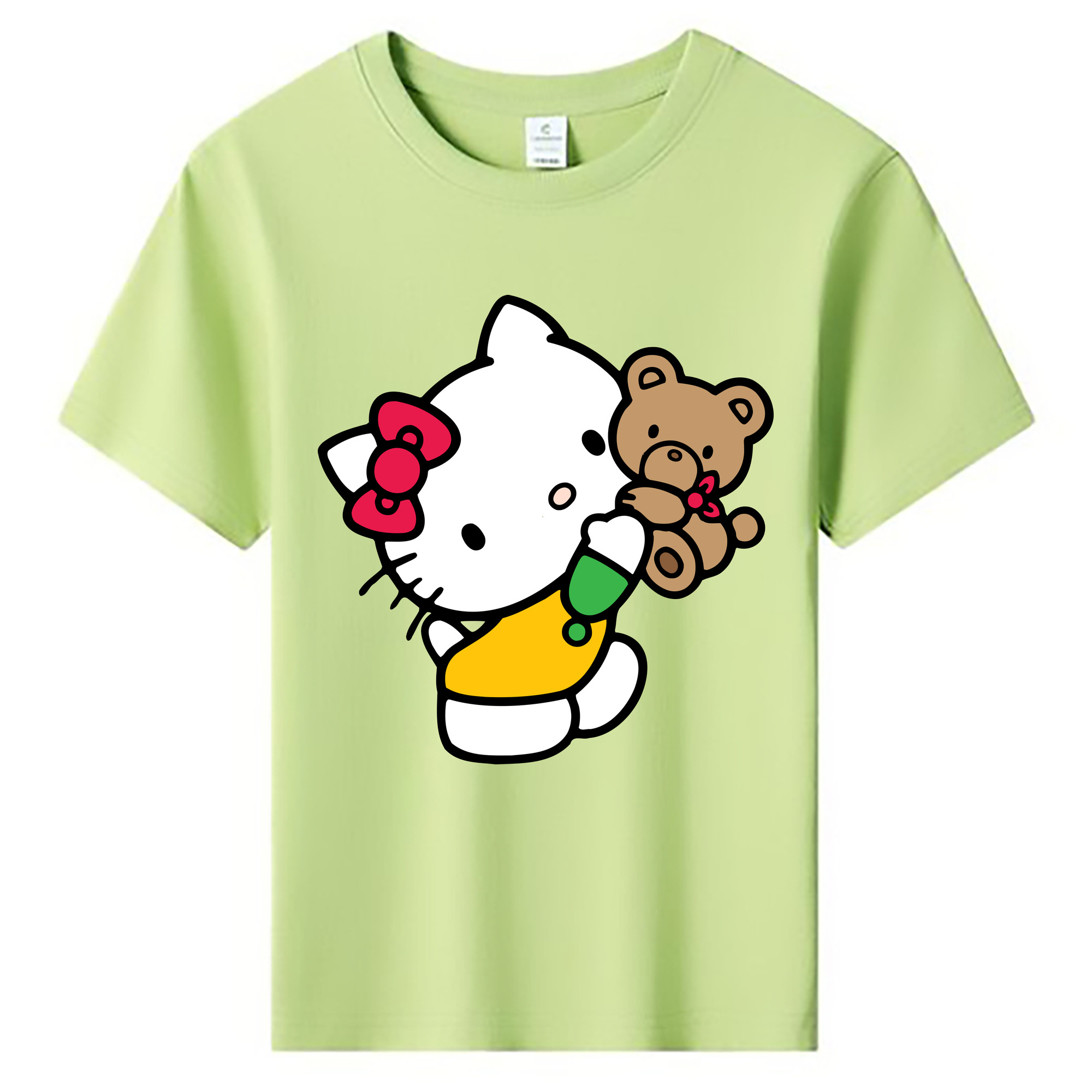 （画像用） Hello Kitty ハローキティ 綿100％キッズTシャツ（フロントプリント）